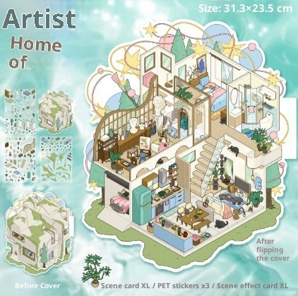 3D Landscape Miniature Stickers