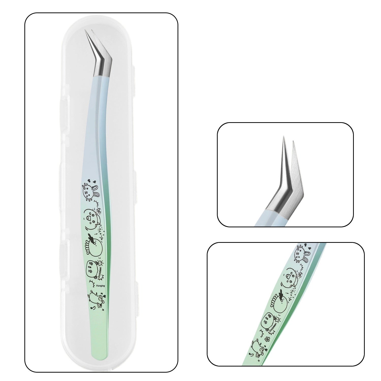 Scenic Sticker Curved Tweezers for Precise Sticker & Lash Placement