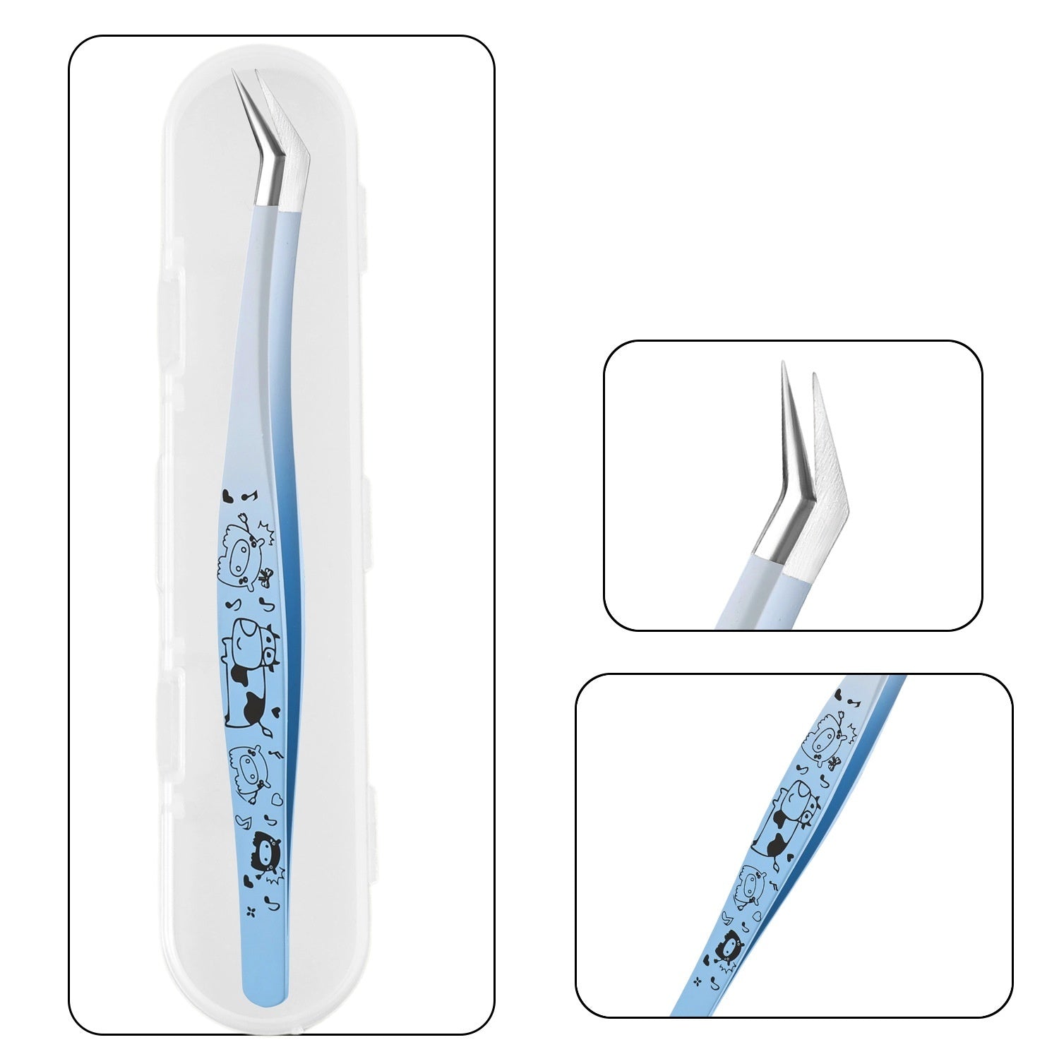 Scenic Sticker Curved Tweezers for Precise Sticker & Lash Placement