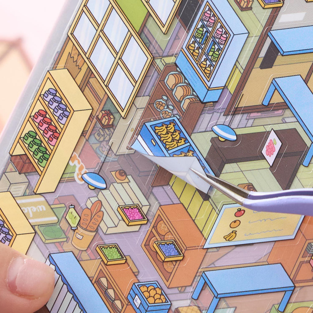 3D Miniature Cottage Diorama Stickers Book for Creative Play