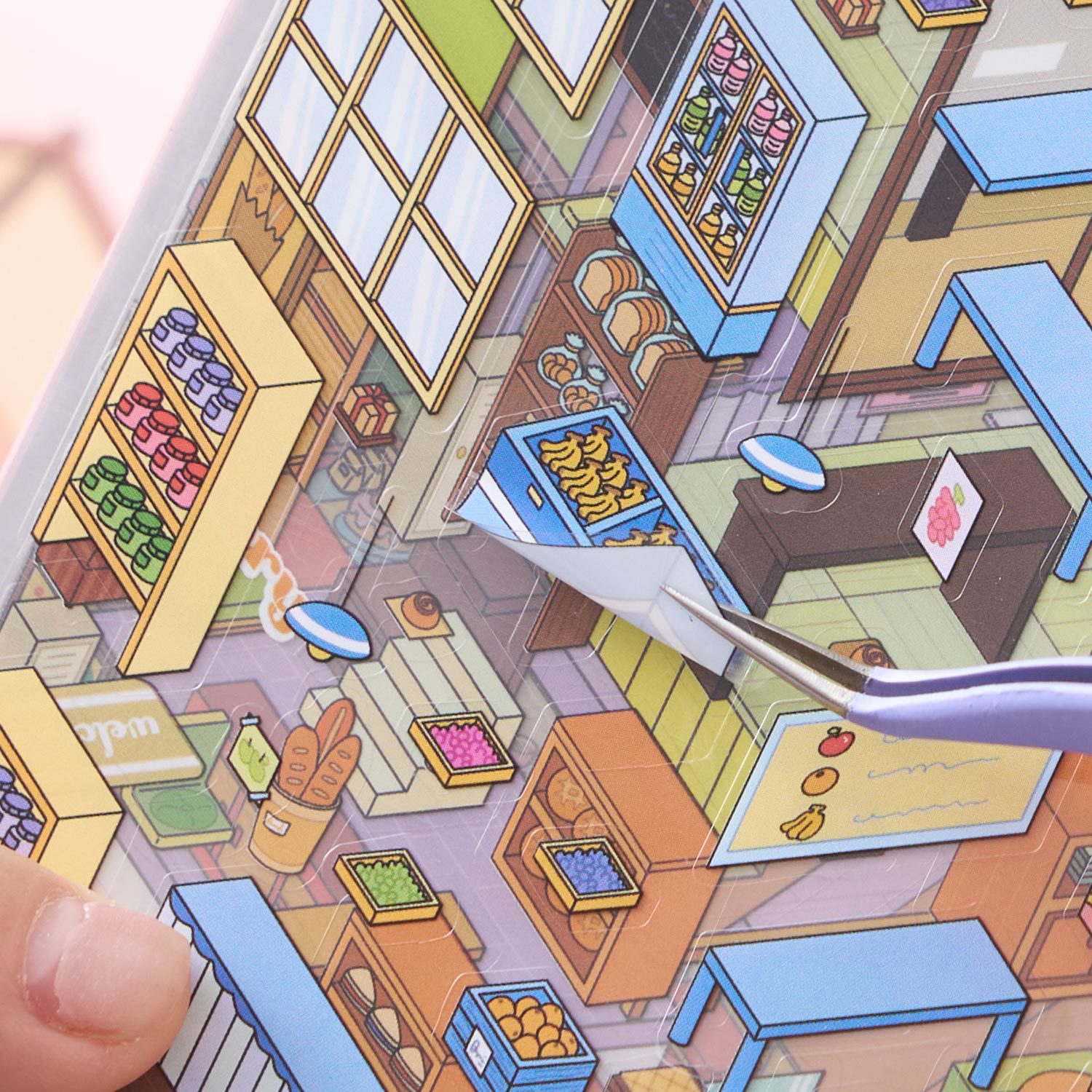 3D Miniature Cottage Diorama Stickers Book for Creative Play