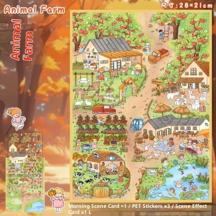 3D Landscape Miniature Stickers