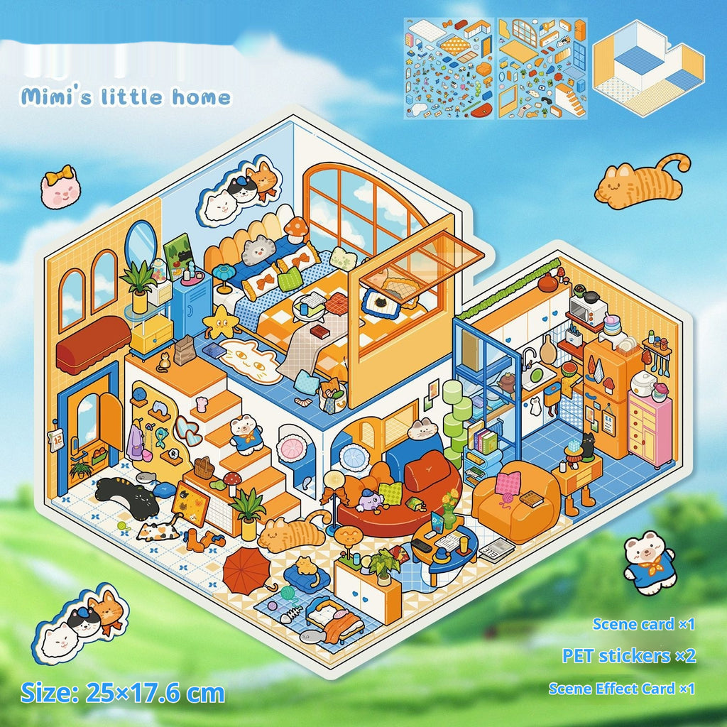 3D Landscape Miniature Stickers