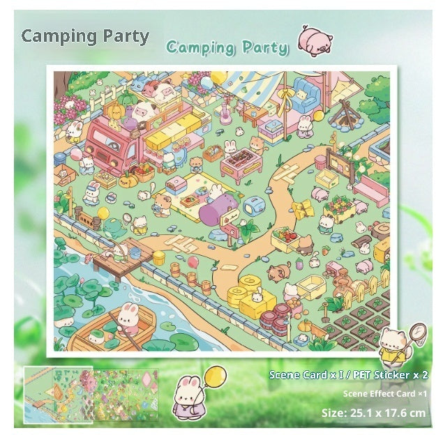 3D Landscape Miniature Stickers