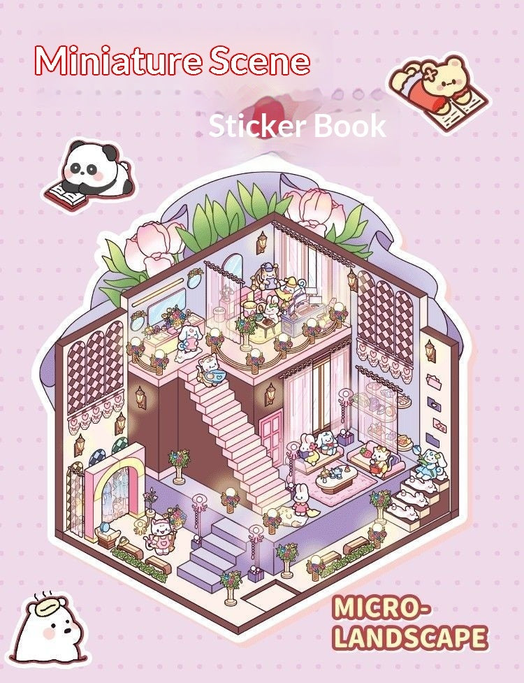 Cartoon Educational Large 3D Landscape Sticker Toy for Kids – Interactive Learning Scene