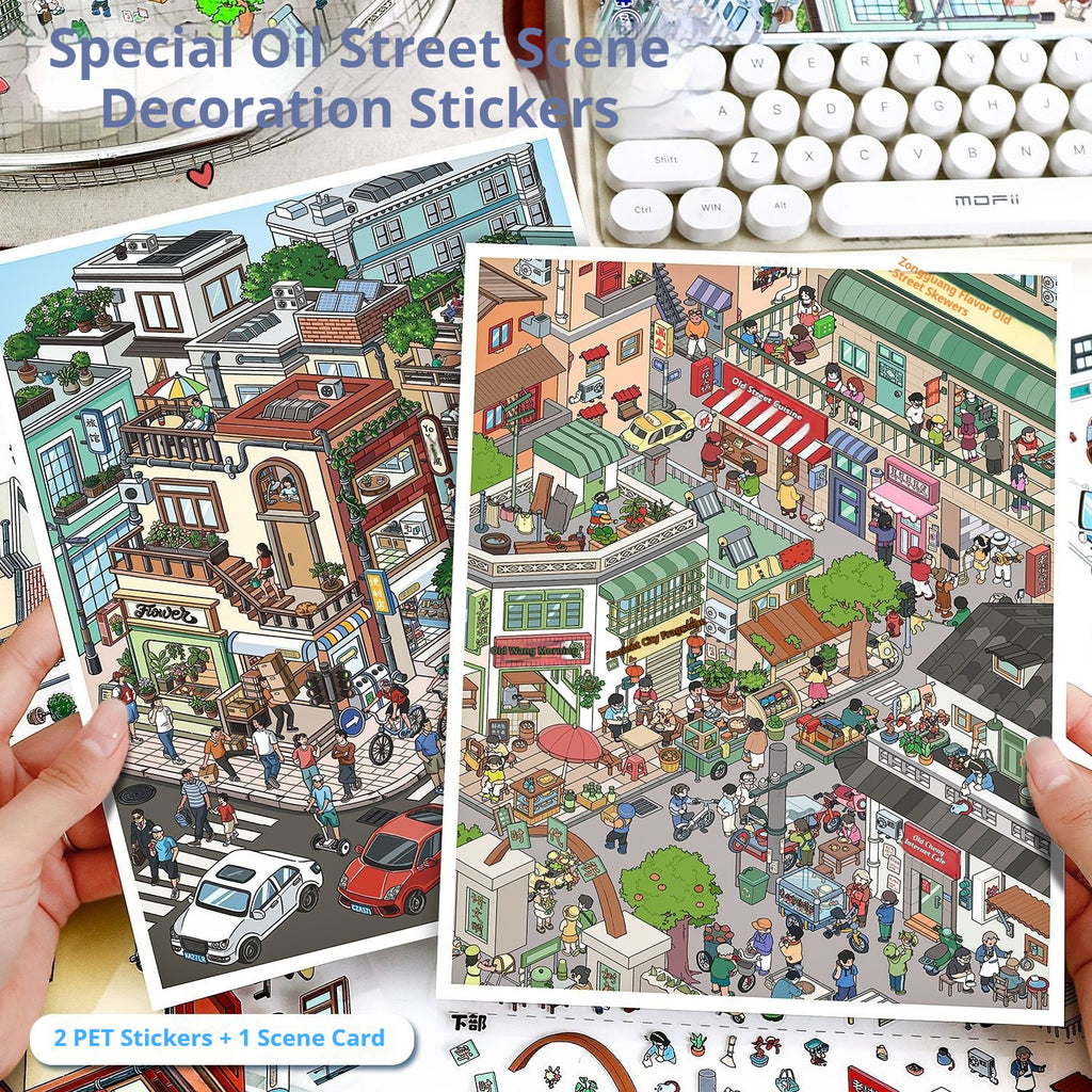 Miniature 3D Scene Planner Stickers – Creative Decoration