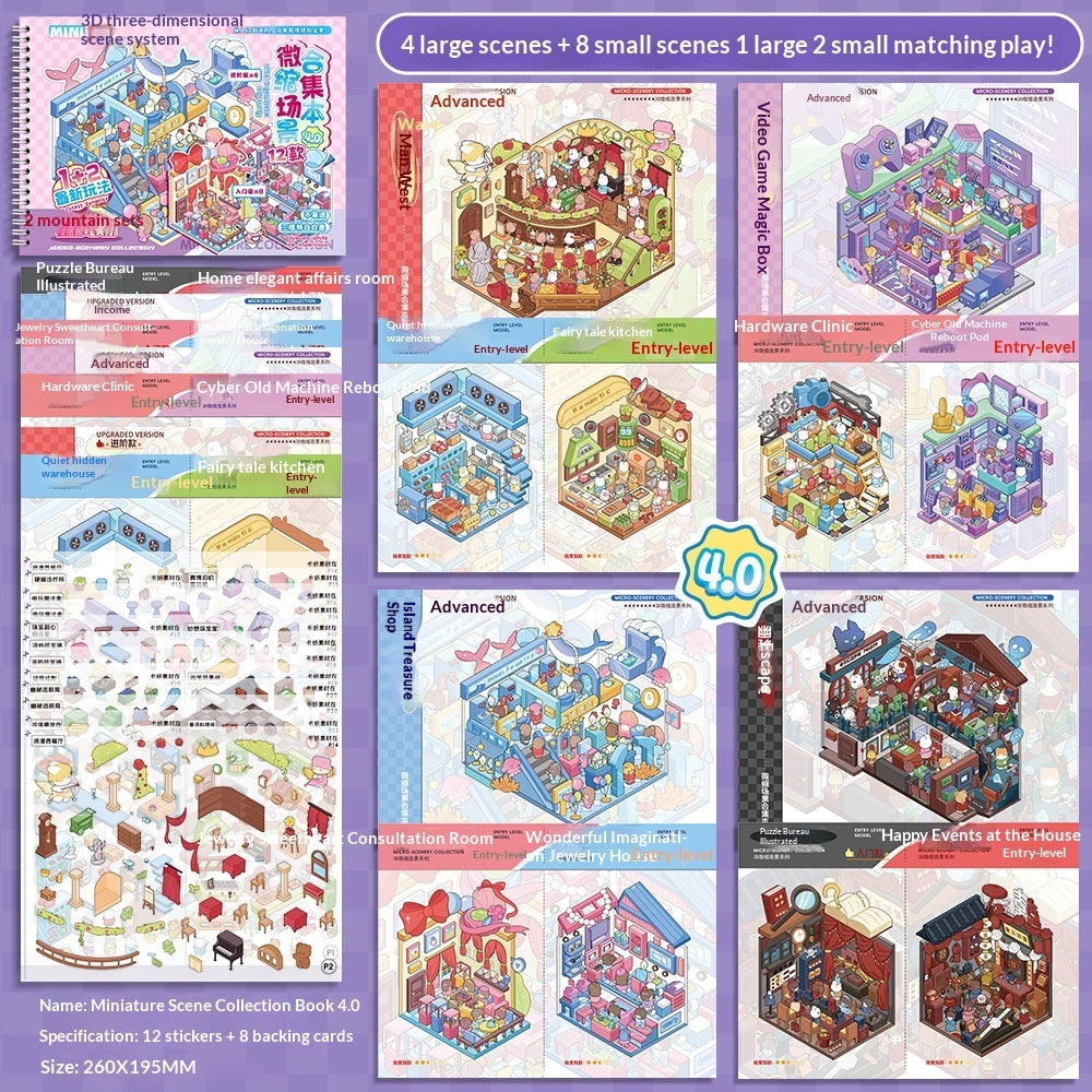 DIY 3D Miniature Cottage Scene Stickers – Kids Toy