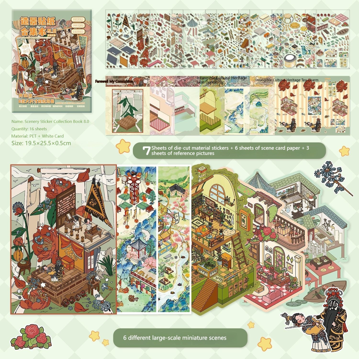 Fairy Tale Scene Collection Stickers Book– Large Format for 3D Collage & Crafts