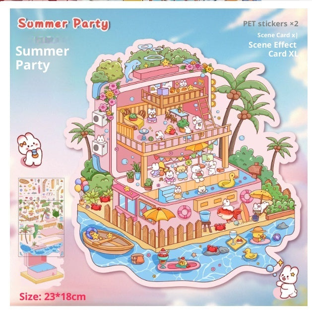 3D Landscape Miniature Stickers