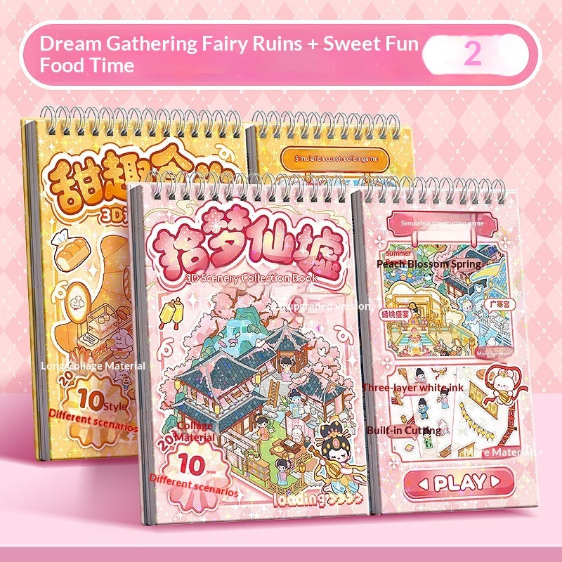 Miniature Scene Sticker Set for Dioramas & Dollhouse Decoration