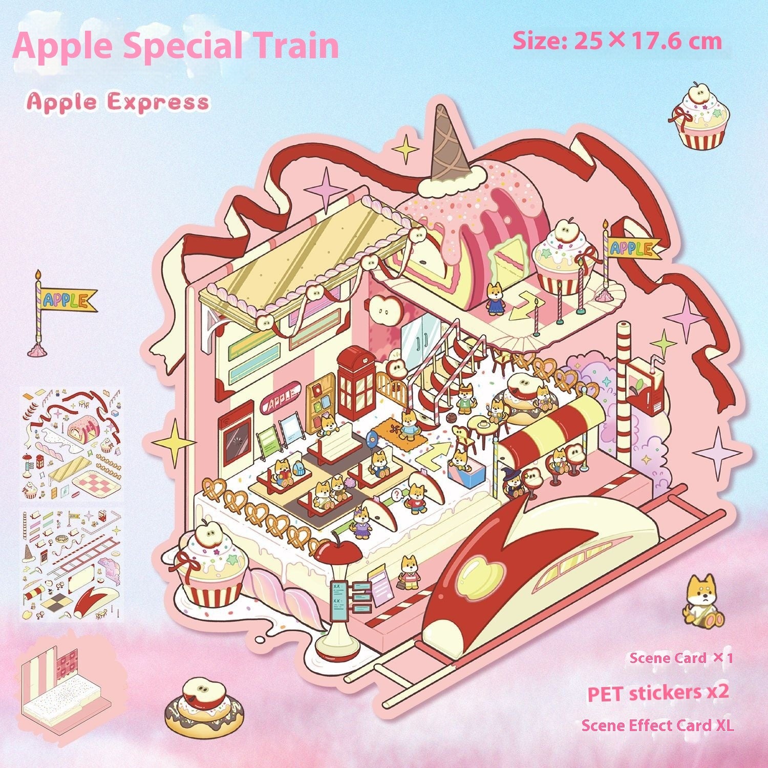 3D Landscape Miniature Stickers