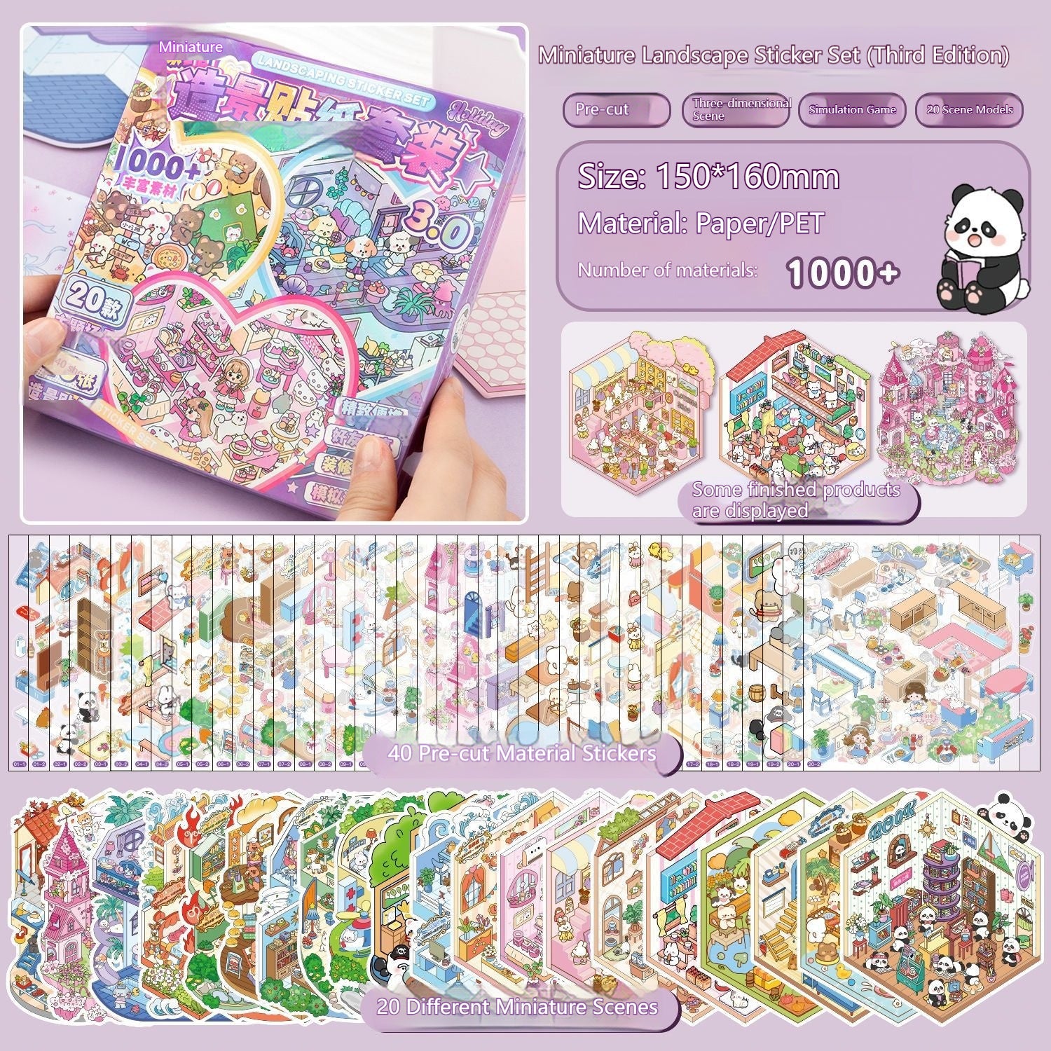 Fairy Tale Scene Collection Stickers Book– Large Format for 3D Collage & Crafts