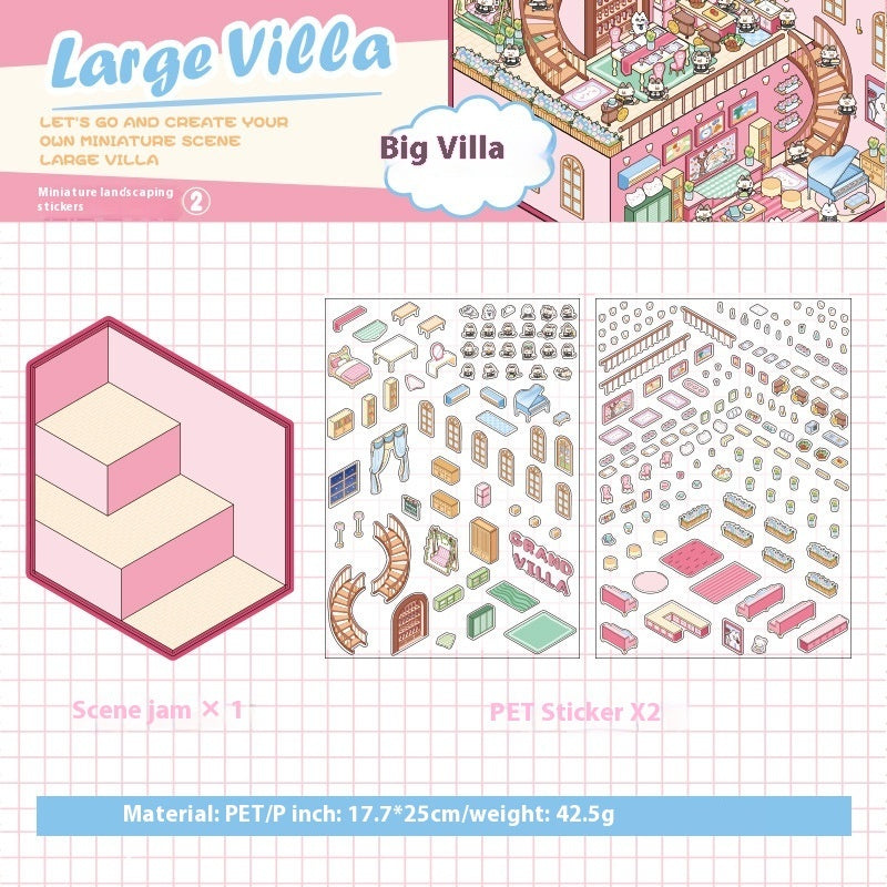 Cute Pet Landscape Puzzle Stickers for Children