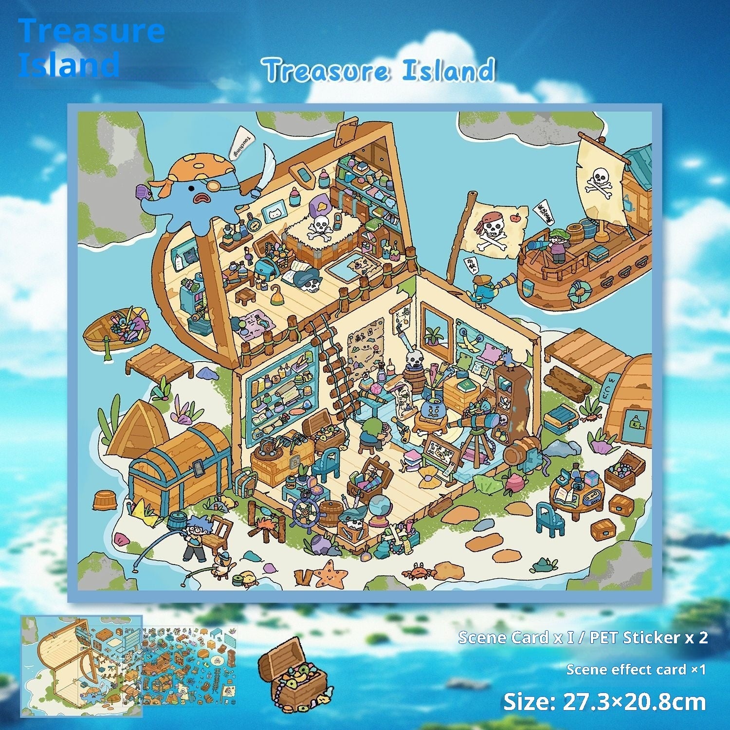 3D Landscape Miniature Stickers