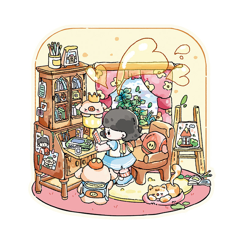 DIY Notebook Decompression Mini Stickers