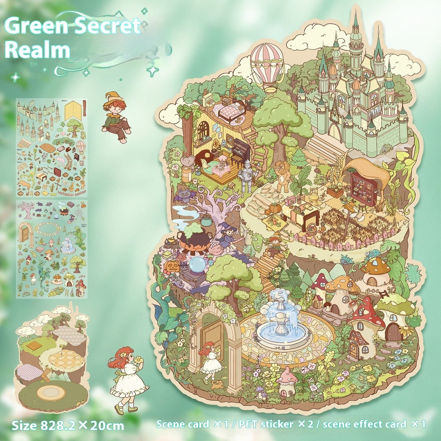 3D Landscape Miniature Stickers