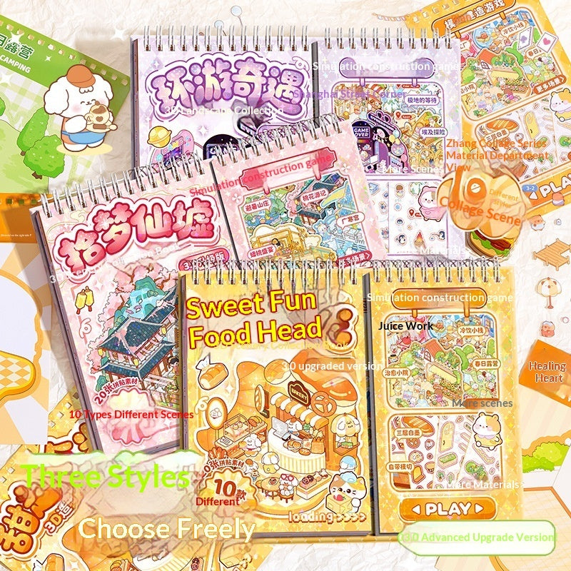 Miniature Scene Sticker Set for Dioramas & Dollhouse Decoration