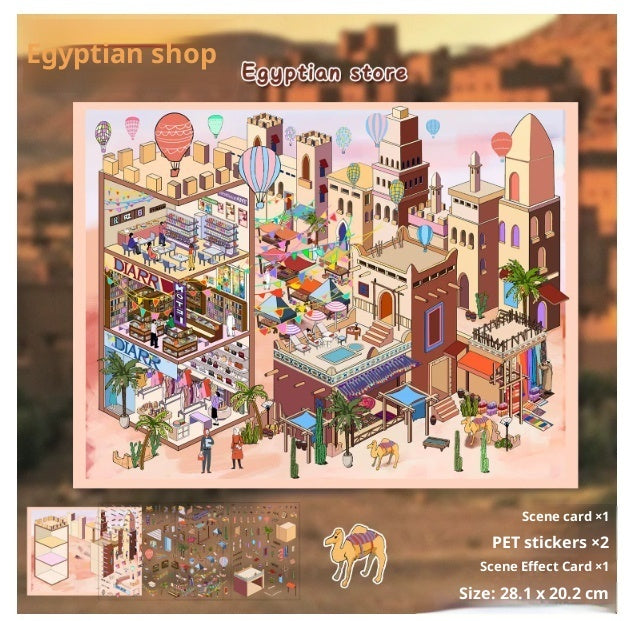 3D Landscape Miniature Stickers