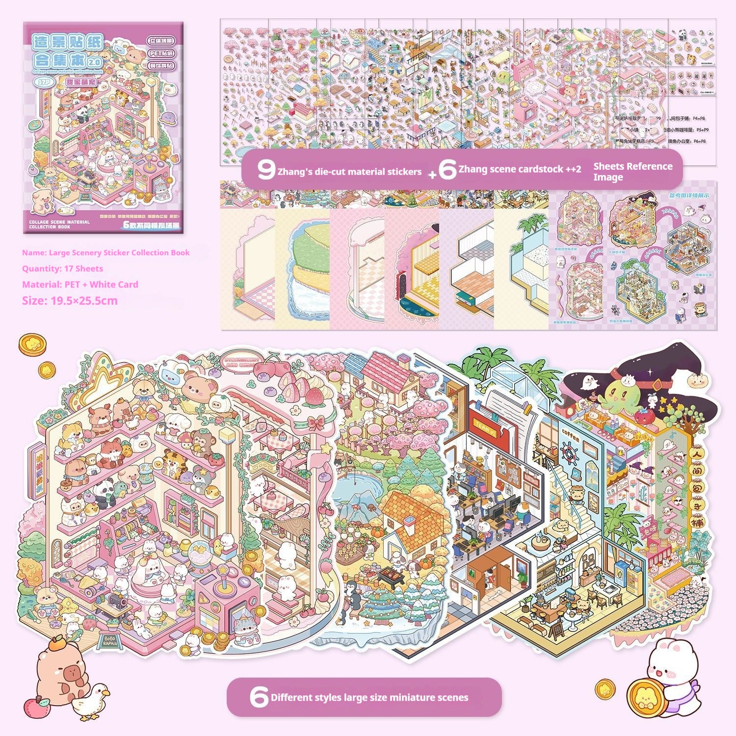 Educational Miniature Scene Sticker Book for Kids