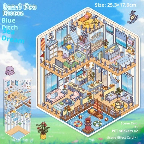 3D Landscape Miniature Stickers