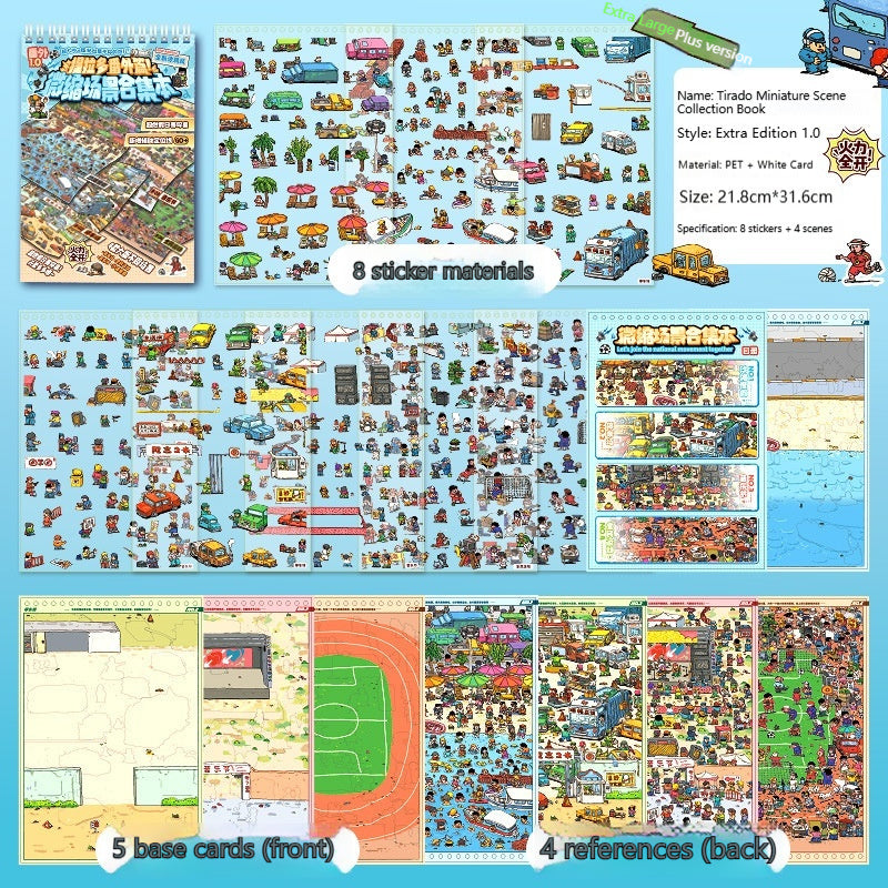 DIY 3D Tiny House Diorama Sticker Set Book – Miniature Scene Planner Decor