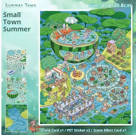 Miniature Landscape Sticker Book | 3D Stereo Paste-Up Toy