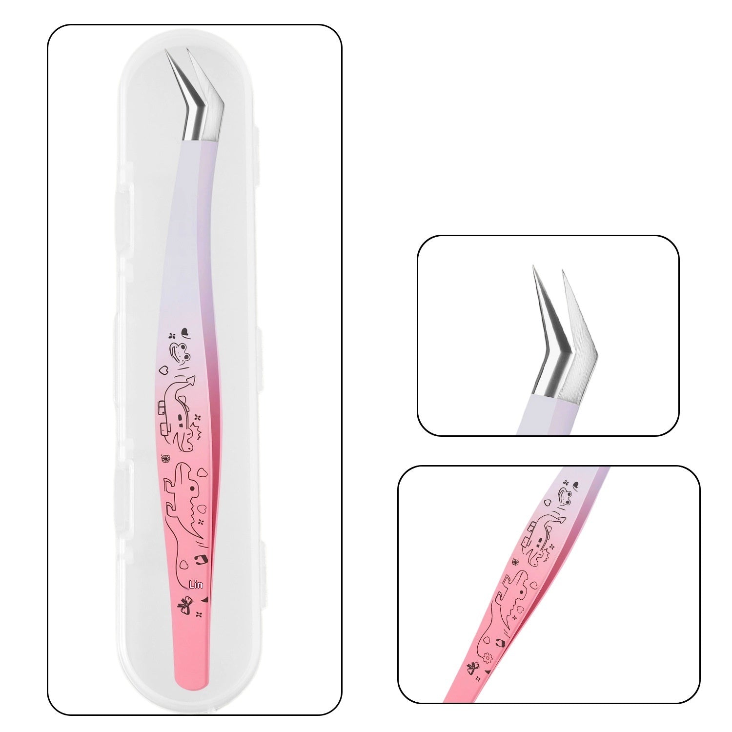 Scenic Sticker Curved Tweezers for Precise Sticker & Lash Placement