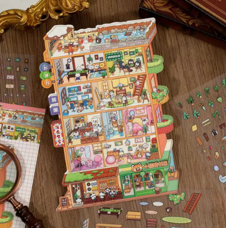 Cute Pet Landscape Puzzle Stickers for Children