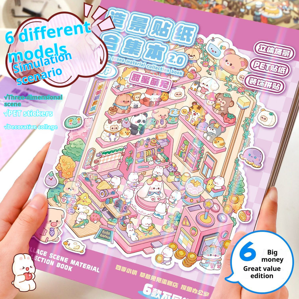 Educational Miniature Scene Sticker Book for Kids