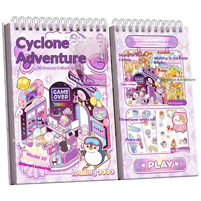 Miniature Scene Sticker Set for Dioramas & Dollhouse Decoration